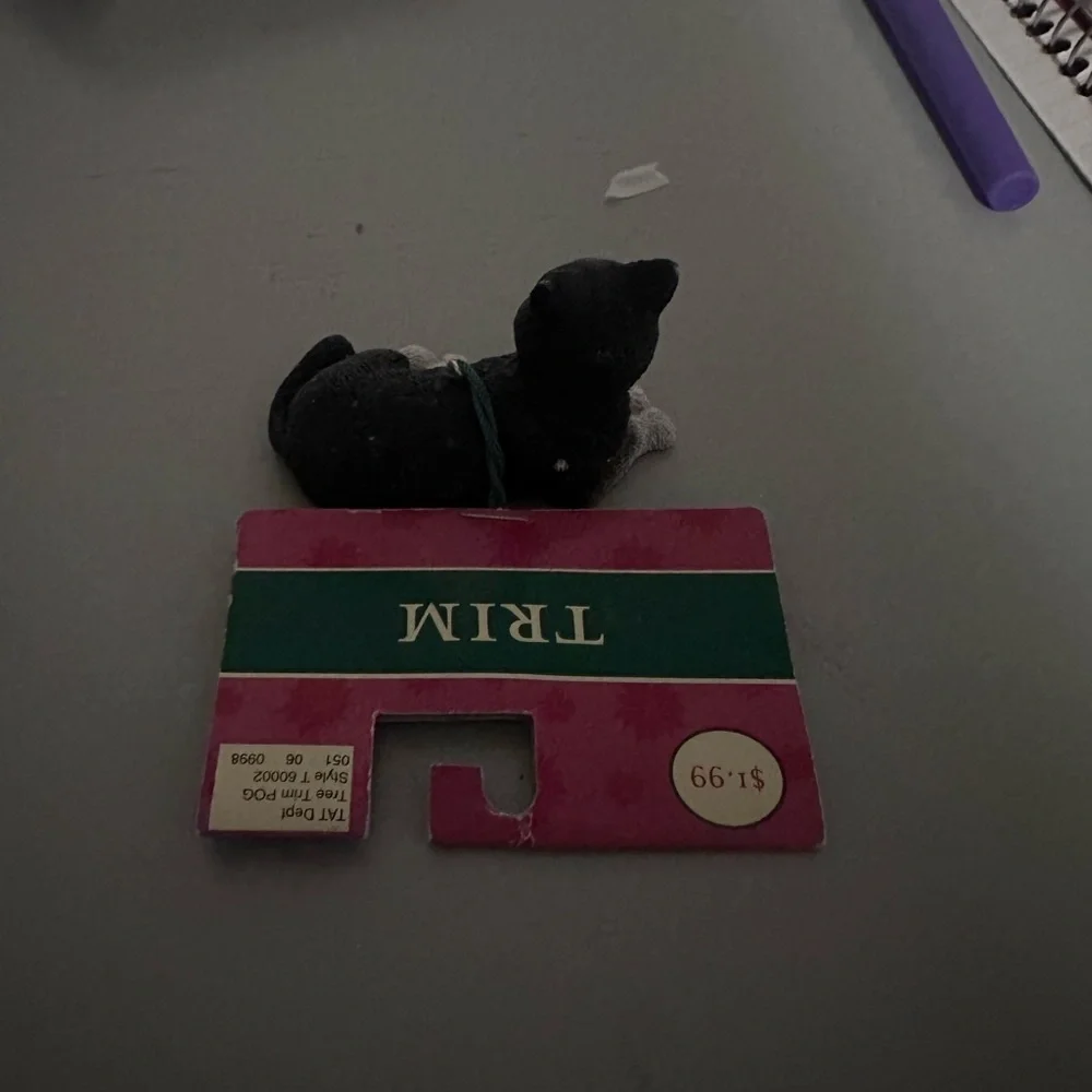 Black and White Cat Figurine